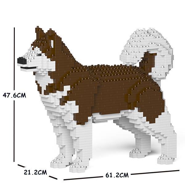 Alaskan Malamute Dog Sculptures - LAminifigs , lego style jekca building set