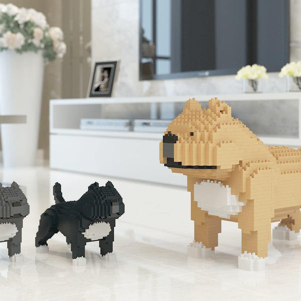 American Bully Dog Sculptures - LAminifigs , lego style jekca building set