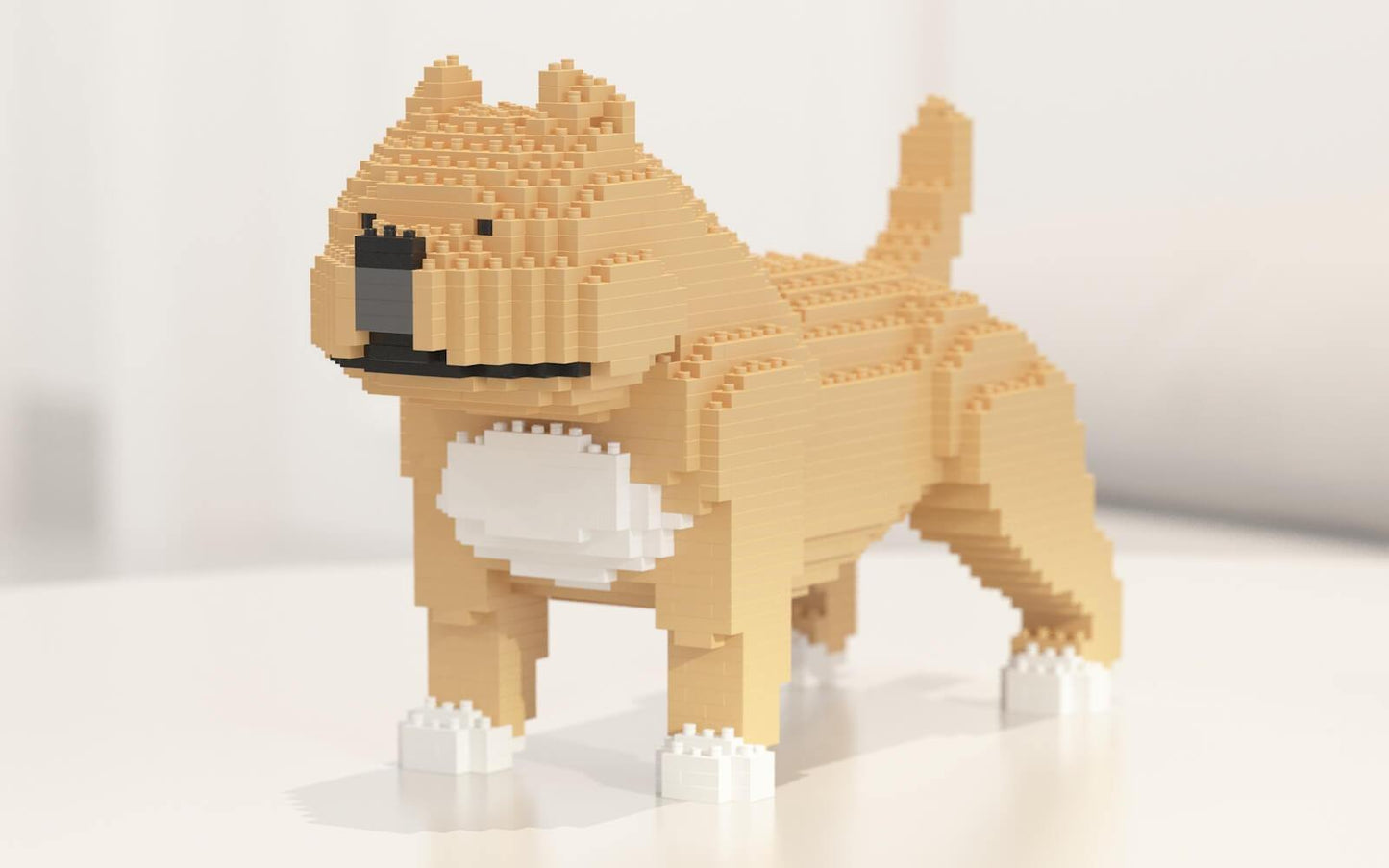 American Bully Dog Sculptures - LAminifigs , lego style jekca building set