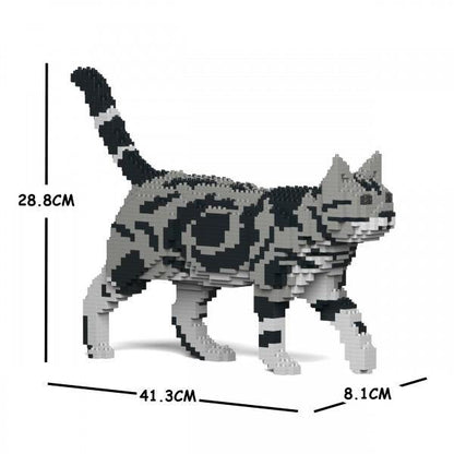 American Shorthair Cats Sculptures - LAminifigs , lego style jekca building set