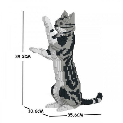 American Shorthair Cats Sculptures - LAminifigs , lego style jekca building set