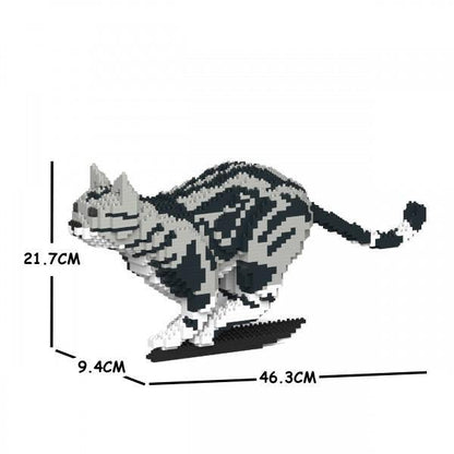 American Shorthair Cats Sculptures - LAminifigs , lego style jekca building set