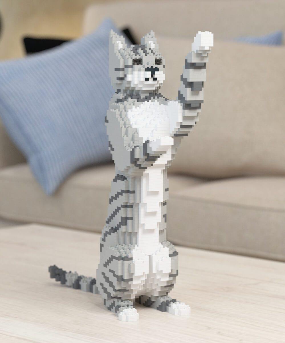 American Shorthair Cats Sculptures - LAminifigs , lego style jekca building set