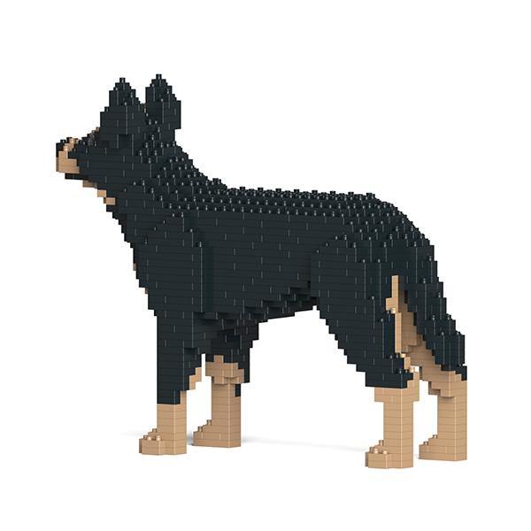 Australian Kelpie Dog Sculptures - LAminifigs , lego style jekca building set