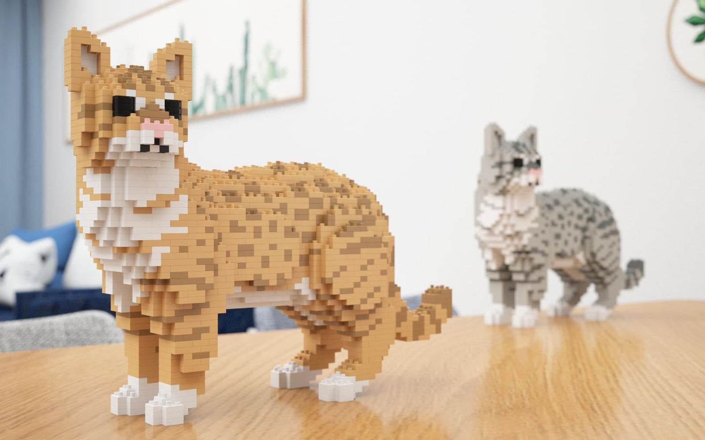 Australian Mist Cats Sculptures - LAminifigs , lego style jekca building set