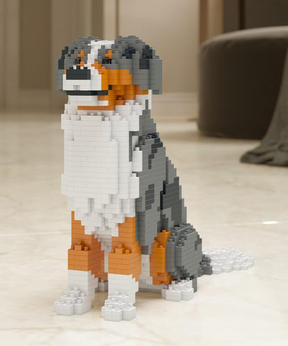 Australian Shepherd Dog Sculptures - LAminifigs , lego style jekca building set