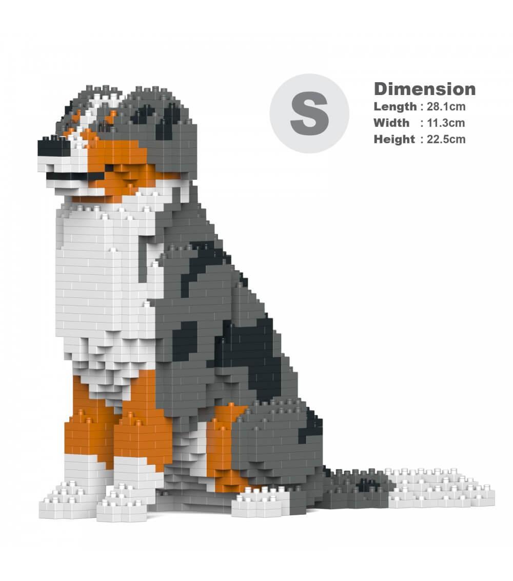 Australian Shepherd Dog Sculptures - LAminifigs , lego style jekca building set