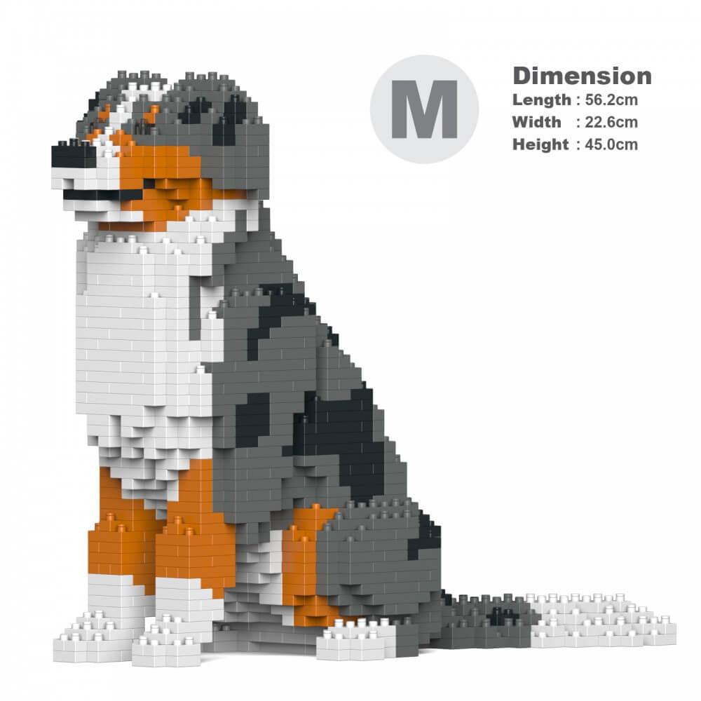 Australian Shepherd Dog Sculptures - LAminifigs , lego style jekca building set