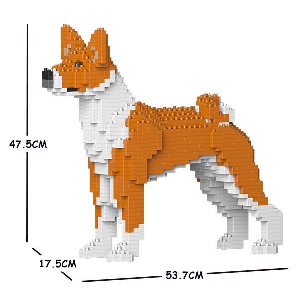 Basenji Dog Sculptures - LAminifigs , lego style jekca building set