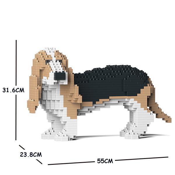 Basset Hound Dog Sculptures - LAminifigs , lego style jekca building set