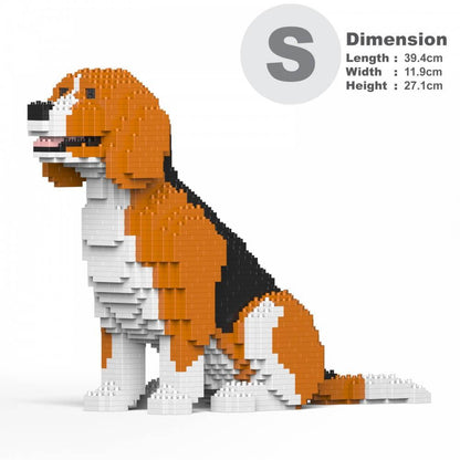 Beagle Dog Sculptures - LAminifigs , lego style jekca building set