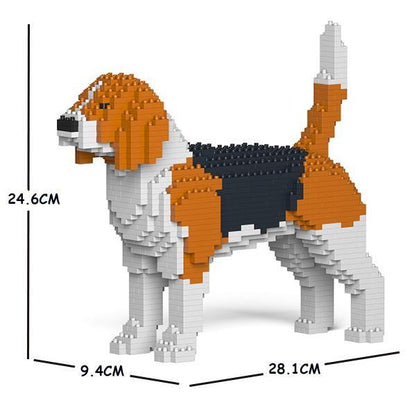 Beagle Dog Sculptures - LAminifigs , lego style jekca building set