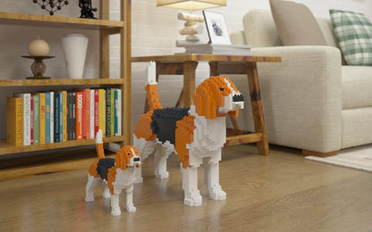 Beagle Dog Sculptures - LAminifigs , lego style jekca building set