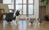 Bearded Collie Dog Sculptures - LAminifigs , lego style jekca building set