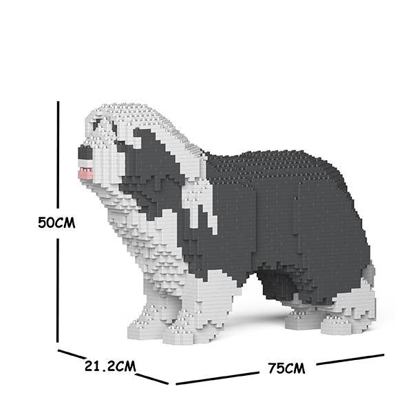 Bearded Collie Dog Sculptures - LAminifigs , lego style jekca building set