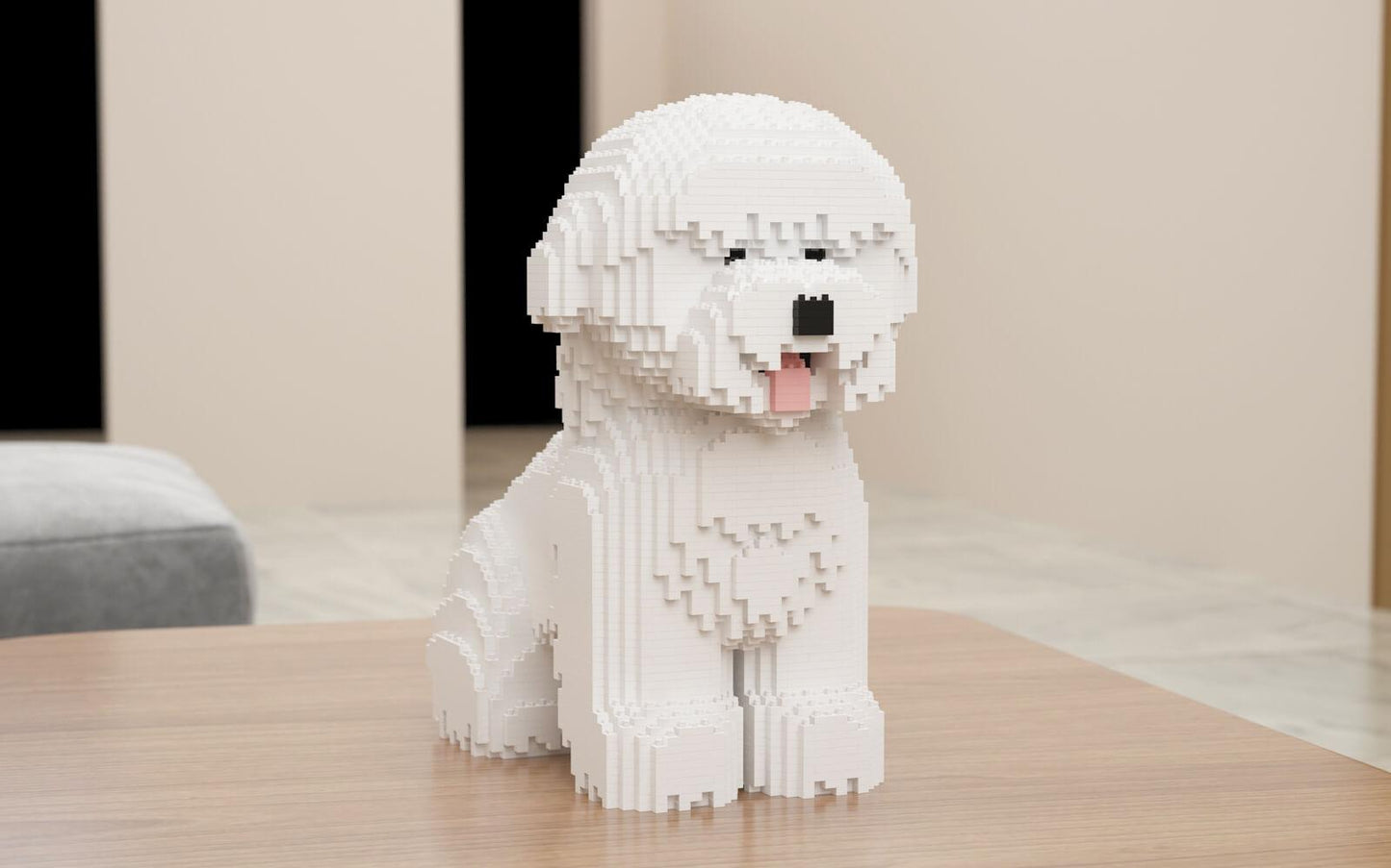 Bichon Frise Dog Sculptures - LAminifigs , lego style jekca building set