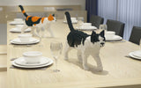 Black & White Cat Sculpture - LAminifigs , lego style jekca building set