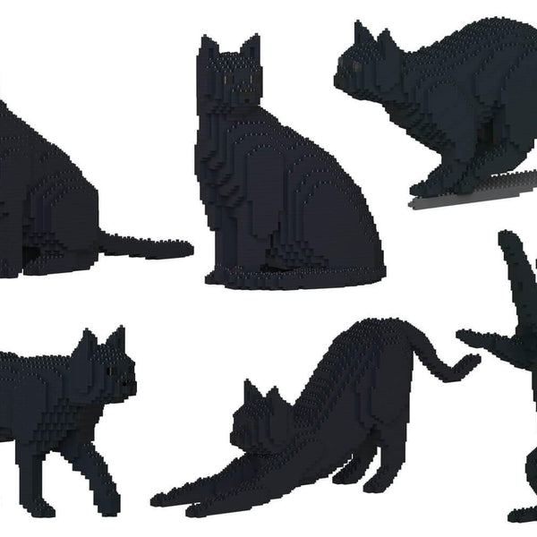 Black Cats Sculptures - LAminifigs , lego style jekca building set