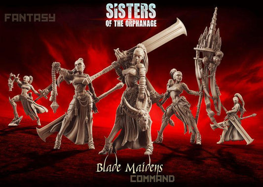 Blade Maidens - Command Group - LAminifigs , lego style jekca building set