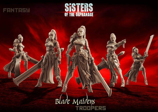 Blade Maidens - Troops - LAminifigs , lego style jekca building set