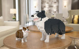 Border Collie Dog Sculptures - LAminifigs , lego style jekca building set