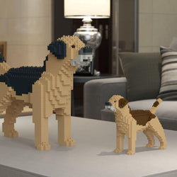Border Terrier Dog Sculptures - LAminifigs , lego style jekca building set