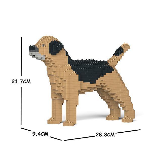 Border Terrier Dog Sculptures - LAminifigs , lego style jekca building set