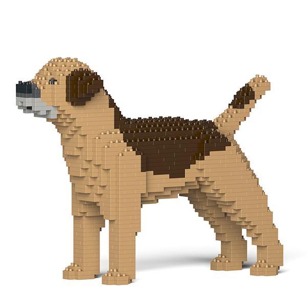 Border Terrier Dog Sculptures - LAminifigs , lego style jekca building set