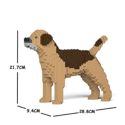 Border Terrier Dog Sculptures - LAminifigs , lego style jekca building set