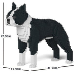 Boston Terrier Dog Sculptures - LAminifigs , lego style jekca building set