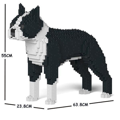 Boston Terrier Dog Sculptures - LAminifigs , lego style jekca building set