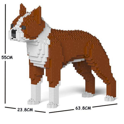 Boston Terrier Dog Sculptures - LAminifigs , lego style jekca building set