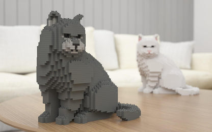 British Shorthair Cats Sculptures - LAminifigs , lego style jekca building set