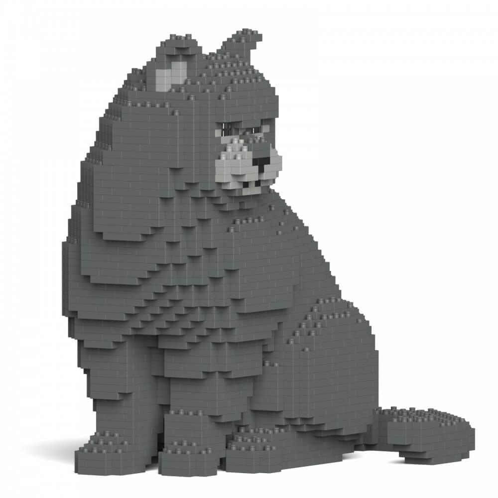 British Shorthair Cats Sculptures - LAminifigs , lego style jekca building set