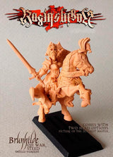 Brunhilde with Shield on War Steed - LAminifigs , lego style jekca building set