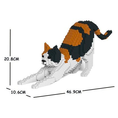 Calico Cats Sculptures - LAminifigs , lego style jekca building set