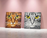 Cat Eyes Brick Paintings - LAminifigs , lego style jekca building set
