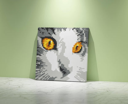 Cat Eyes Brick Paintings - LAminifigs , lego style jekca building set