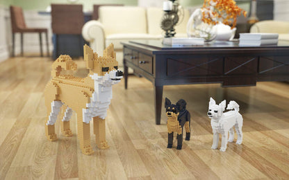 Chihuahua Dog Sculptures - LAminifigs , lego style jekca building set