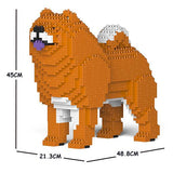 Chow Chow Dog Sculptures - LAminifigs , lego style jekca building set