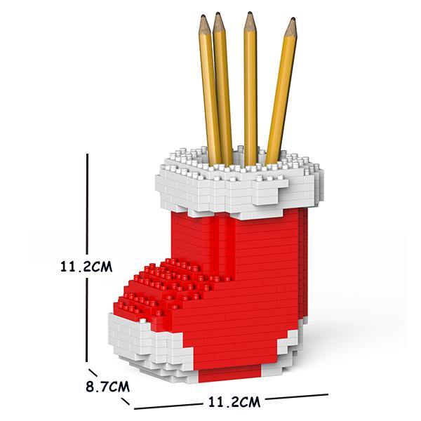 Christmas Sock Pencil Cups Building Kits - LAminifigs , lego style jekca building set