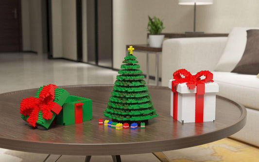 Christmas Tree Building Kits - LAminifigs , lego style jekca building set