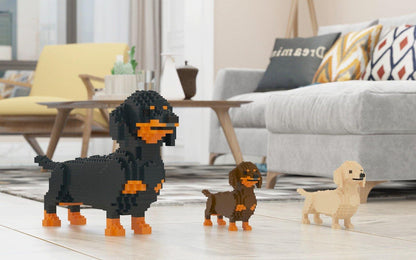 Dachshund Dog Sculptures - LAminifigs , lego style jekca building set