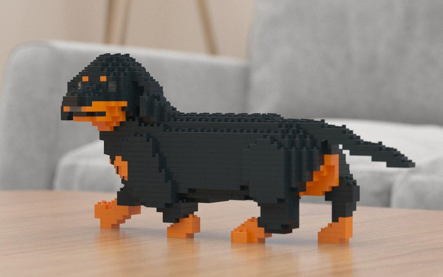 Dachshund Dog Sculptures - LAminifigs , lego style jekca building set