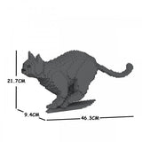 Dark Grey Cats Sculptures - LAminifigs , lego style jekca building set