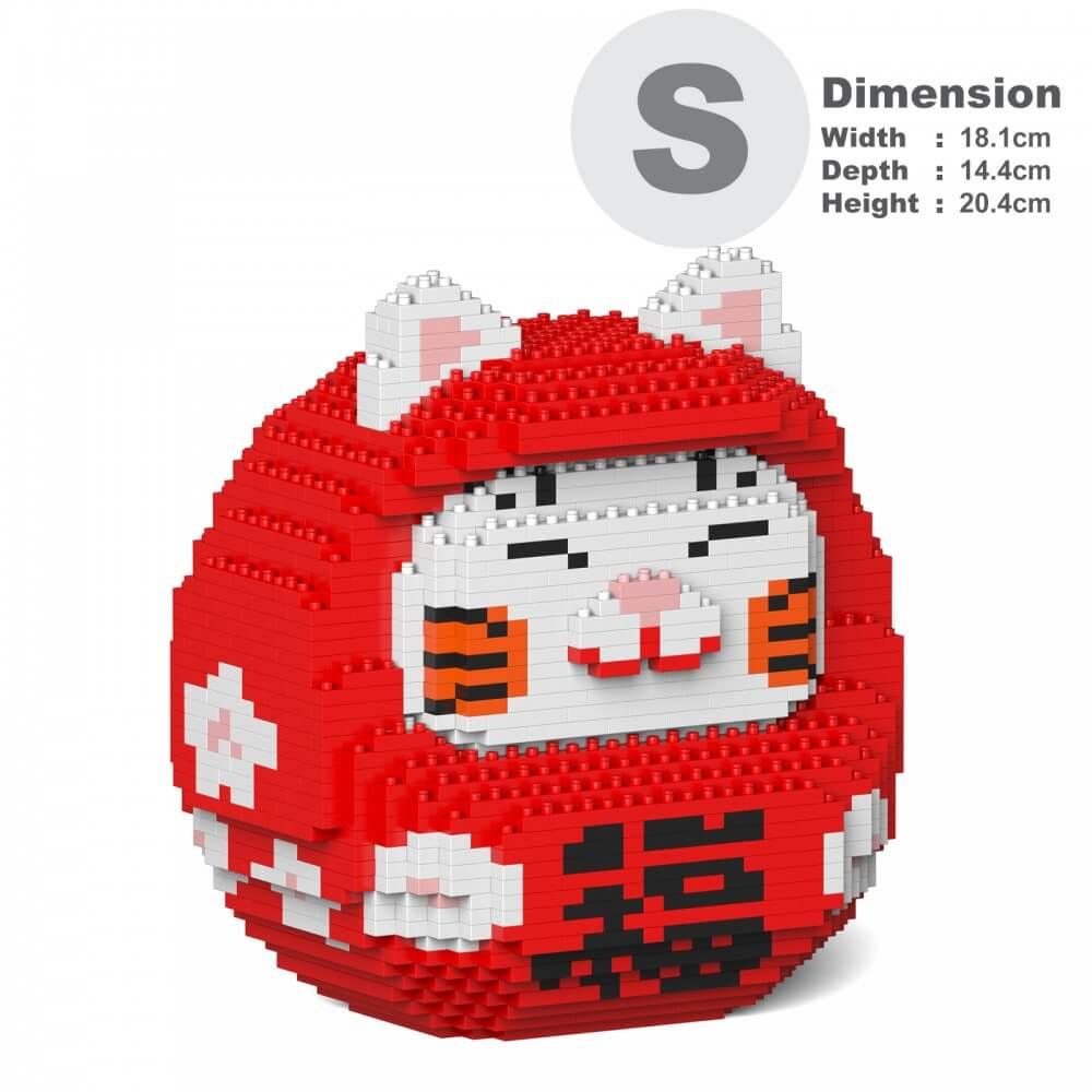 Daruma Maneki Neko Sculptures - LAminifigs , lego style jekca building set