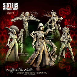 Daughters of the Crucible - Day of the Dead Edition - Command Group - LAminifigs , lego style jekca building set