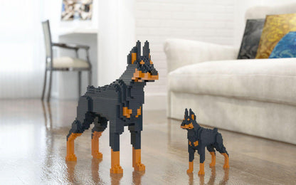 Doberman Pinscher Dog Sculptures - LAminifigs , lego style jekca building set