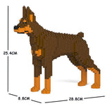 Doberman Pinscher Dog Sculptures - LAminifigs , lego style jekca building set
