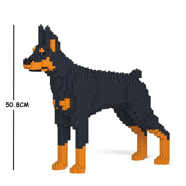 Doberman Pinscher Dog Sculptures - LAminifigs , lego style jekca building set